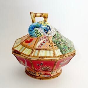 Tracy Porter Artesian Road Peacock Sugar Bowl